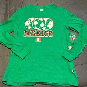 Mexico National Futbol Soccer Football Team Long Sleeve Shirt Size Medium sz M